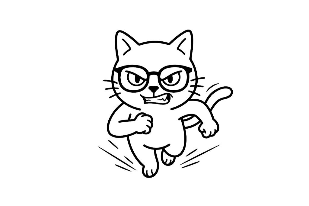 TIESER cat on the run